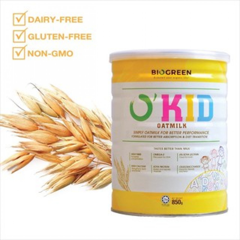 Biogreen O'Kid Oatmilk (HALAL) 850g 燕麦植物奶 Biogreen O'Kid Oatmilk (HALAL) 850g 燕麦植物奶