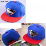 Superman Gold Silver Plated Snapback Cap Men Women