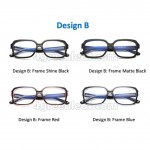 Computer Eye Strain Reduction Anti Blue Light Glasses Spectacles UV400 Design B