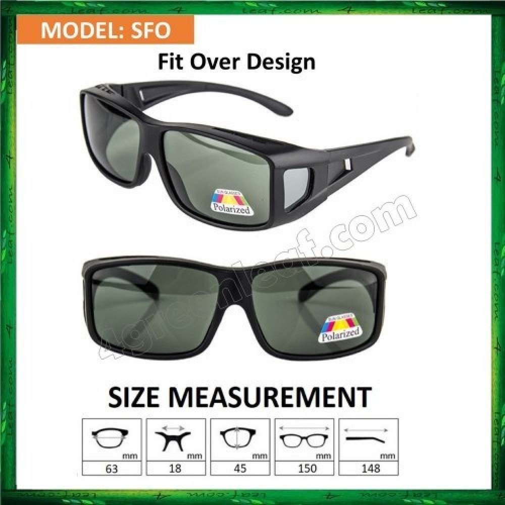 Polarized Fit Over Overlap Sunglasses (UV400) SFO Cermin Mata Polarized Fit Over Overlap Sunglasses (UV400) SFO Cermin Mata