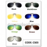 CS03 Aviator Clip On Polarized Sunglasses