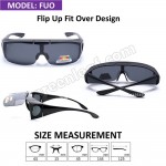 Polarized Flip UP Fit Over Overlap Sunglasses (UV400) FUO