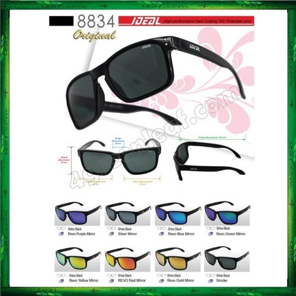 Ideal 8834 Polarized Sunglasses (Frame Shine Black)