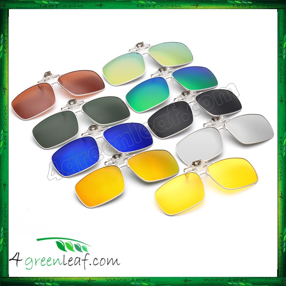 CS02 Square Aviator Frame Clip On Polarized Sunglasses