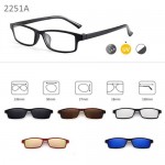 4GL Magnetic Clip On 6 in 1 Polarized UV Protection Sunglasses 2251A