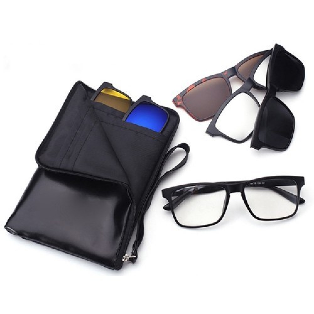 4GL Magnetic Clip On 6 in 1 Polarized UV Protection Sunglasses 2245A 4GL Magnetic Clip On 6 in 1 Polarized UV Protection Sunglasses 2245A
