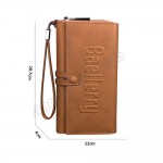 4GL Baellerry Men Women Long Wallet Purse Bag 20 Card Slot S1393