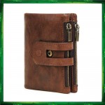 2059 Leather Coin Purse Short Wallet Men Women