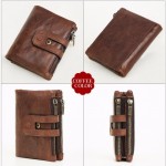 2059 Leather Coin Purse Short Wallet Men Women