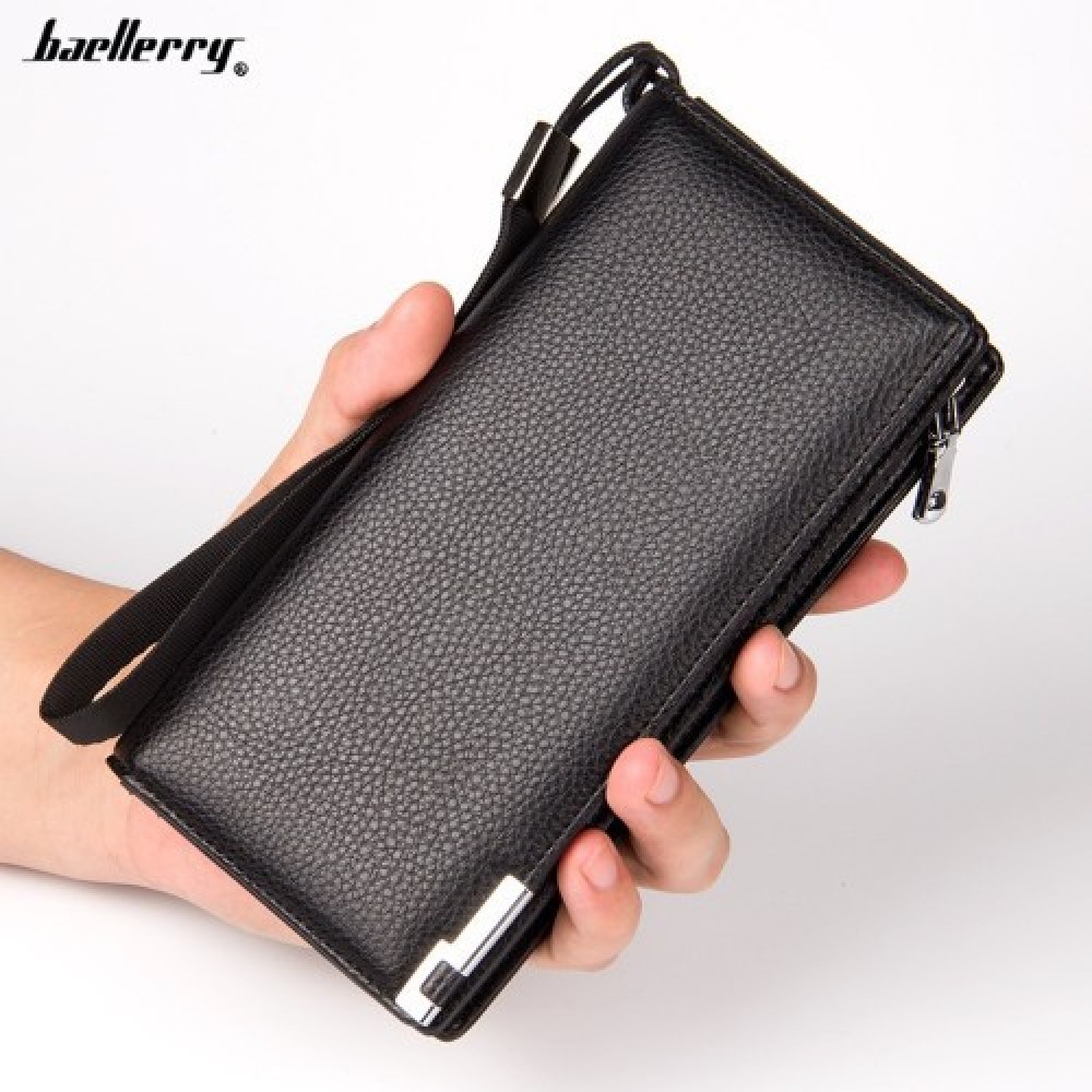 Baellerry S040 Men Women Long Wallet Purse Leather Bag Big Capacity