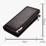 Baellerry S040 Men Women Long Wallet Purse Leather Bag Big Capacity