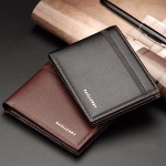4GL BAELLERRY Minimalist Simple Men Short Wallet Leather Dompet DR003