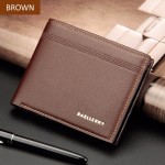 4GL BAELLERRY Minimalist Simple Men Short Wallet Leather Dompet DR003