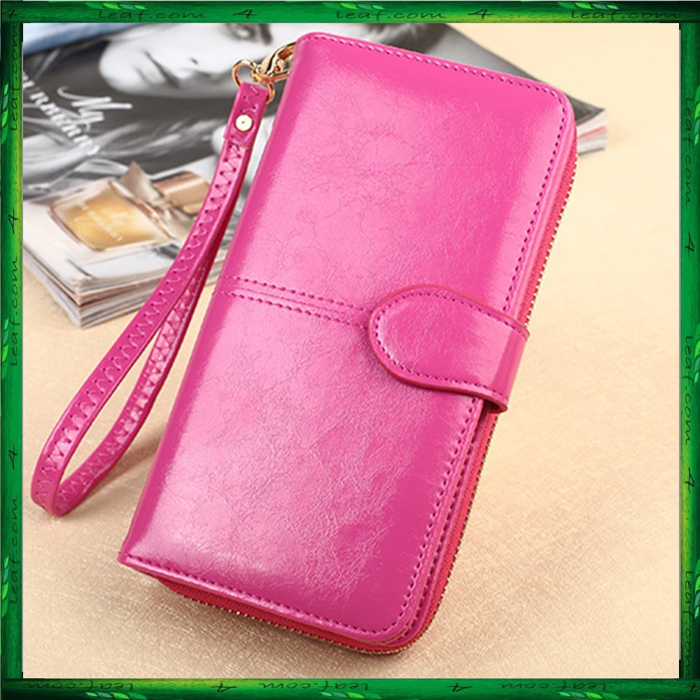 Fashion Lady Oil Wax Leather Purse Wallet Wallets H980 Bag Beg Women Fashion Lady Oil Wax Leather Purse Wallet Wallets H980 Bag Beg Women