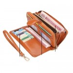 Fashion Lady Oil Wax Leather Purse Wallet Wallets H980 Bag Beg Women