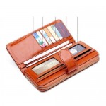 Fashion Lady Oil Wax Leather Purse Wallet Wallets H980 Bag Beg Women