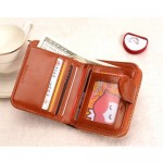 4GL Fashion Lady Oil Wax Leather Short Purse Wallet Wallets Bag Beg Women 1615