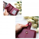 4GL Fashion Lady Oil Wax Leather Short Purse Wallet Wallets Bag Beg Women 1615