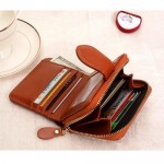 4GL Fashion Lady Oil Wax Leather Short Purse Wallet Wallets Bag Beg Women 1615