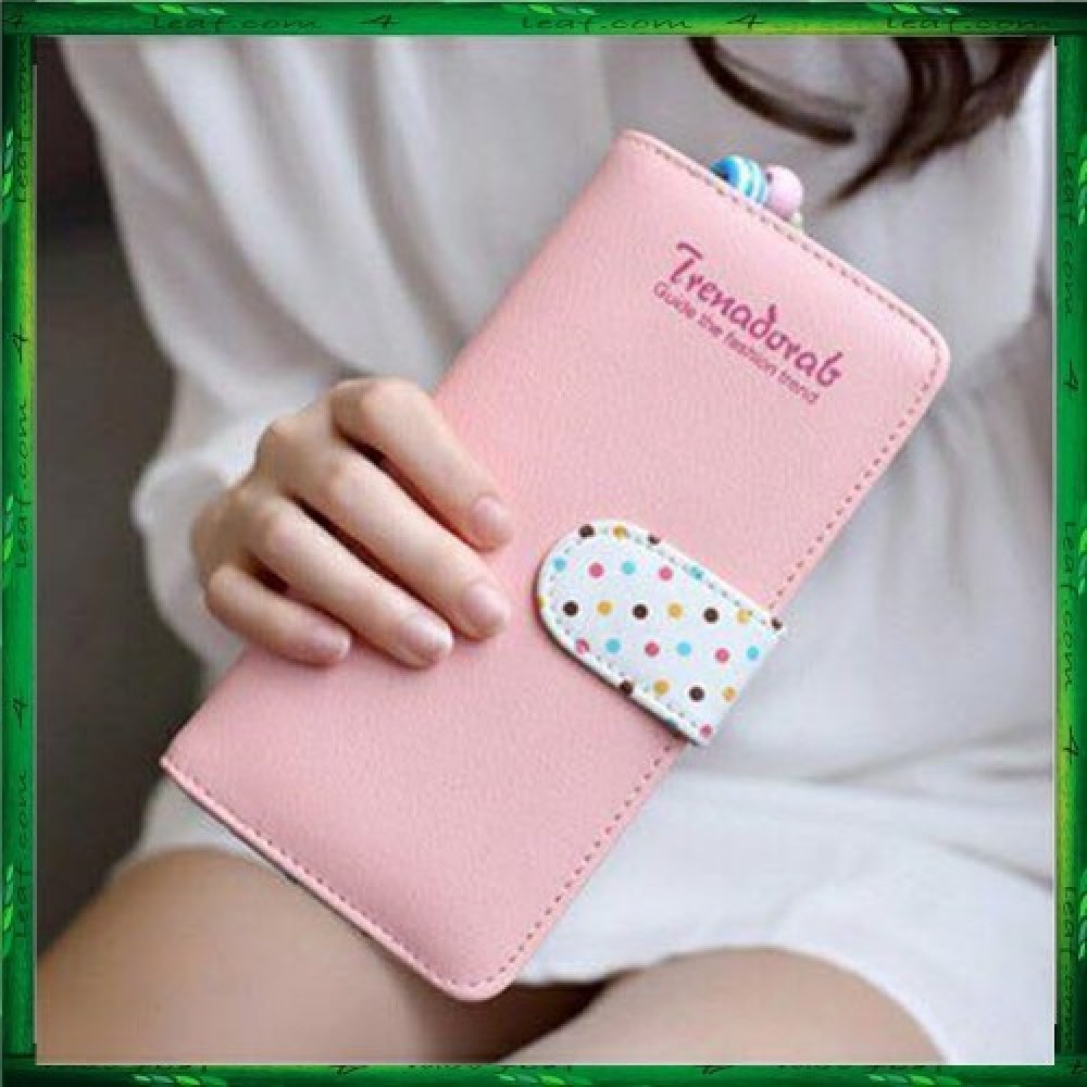 4GL Korean Fashion Trena Long Purse Wallet With Coin Pocket Zip Trena001