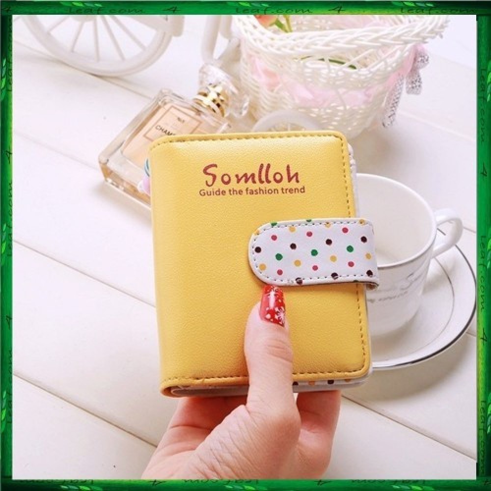 4GL Somlloh Polka Dots PU Leather Multiple Credit Cards Holder Bag 4GL Somlloh Polka Dots PU Leather Multiple Credit Cards Holder Bag