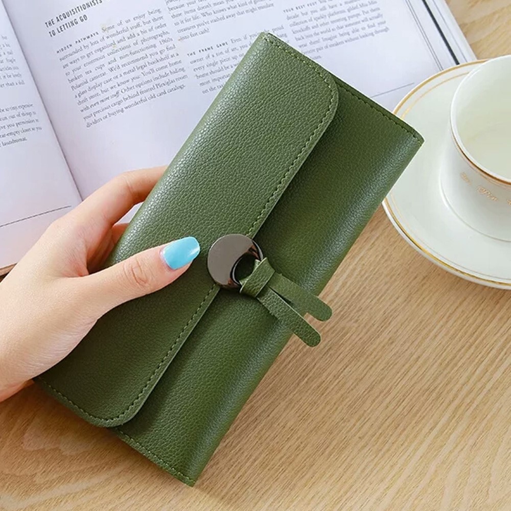 4GL Korean Fashion Plain Colour Women Long Purse 109F 4GL Korean Fashion Plain Colour Women Long Purse 109F