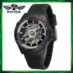 WM07 Winner Automatic Mechanical Skeleton Watches Men watch Sport Silicone Band