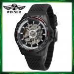 WM07 Winner Automatic Mechanical Skeleton Watches Men watch Sport Silicone Band