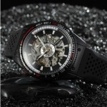 WM07 Winner Automatic Mechanical Skeleton Watches Men watch Sport Silicone Band