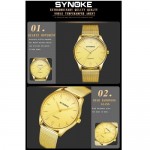 SYNOKE 3619 Men Watch Brand Watches Band Quartz Wristwatch jam tangan