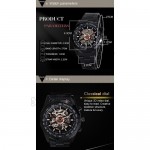 4GL FM01 Forsining Watch Men Automatic Mechanical Skeleton Vintage Watch
