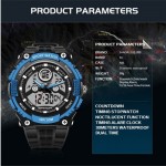 Sanda 709 Dual Display 30M Waterproof Sport Military LED Digital Watch
