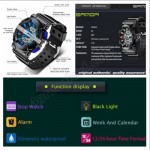 Sanda 799 Military Waterproof Outdoor Sport Mens Shockproof Digital Watch