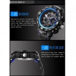 4GL SYNOKE Double display watch men sports watch 50M Waterproof 6509