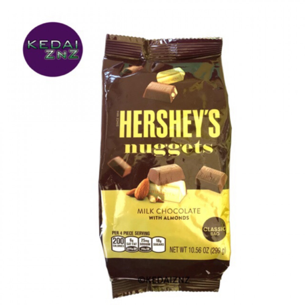 Chocolate HERSHEYS Nuggets Milk Chocolate with Almonds Bag 299g Coklat Chocolate HERSHEYS Nuggets Milk Chocolate with Almonds Bag 299g Coklat