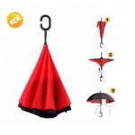 Reverse Inverted Umbrella C-Hook Self Stand Inside Out Plain 