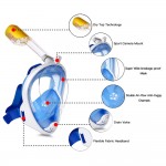 Snorkeling Full Face Mask Surface Dry Diving Glasses gopro