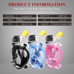 Snorkeling Full Face Mask Surface Dry Diving Glasses gopro