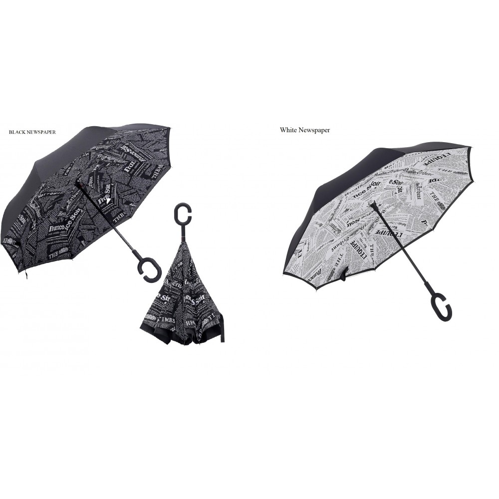E-joy - E-joy Double Layer Inverted Umbrella Cars Reverse Umbrella,Euow Windproof UV Protection
