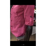 Men’s FUCHSIA Smooth Plain Basic Simple Business Casual Long Sleeve Shirt. ASTON