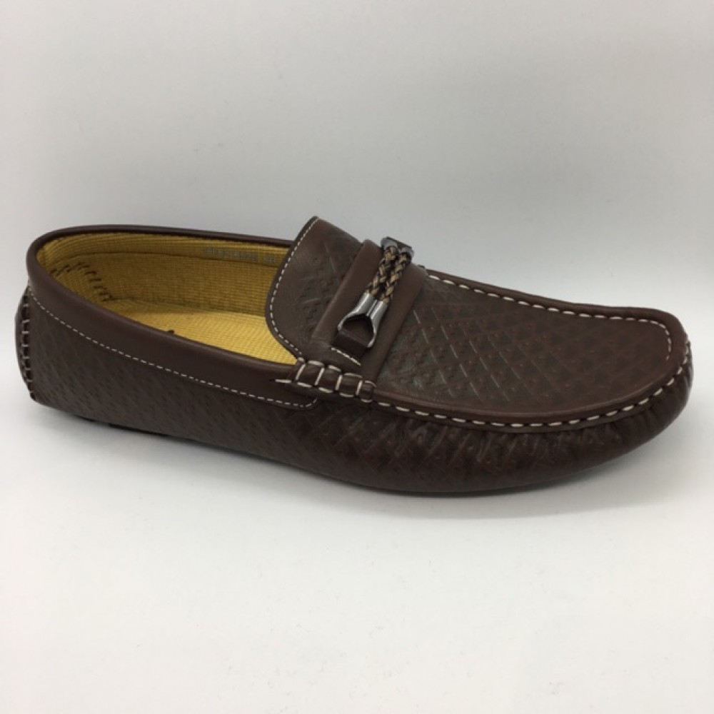 Men Shoes Brown Coffee Color Lifestyle Casual Loafer Slip On with Buckle. GPC Men Shoes Brown Coffee Color Lifestyle Casual Loafer Slip On with Buckle. GPC