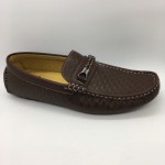 Men Shoes Brown Coffee Color Lifestyle Casual Loafer Slip On with Buckle. GPC
