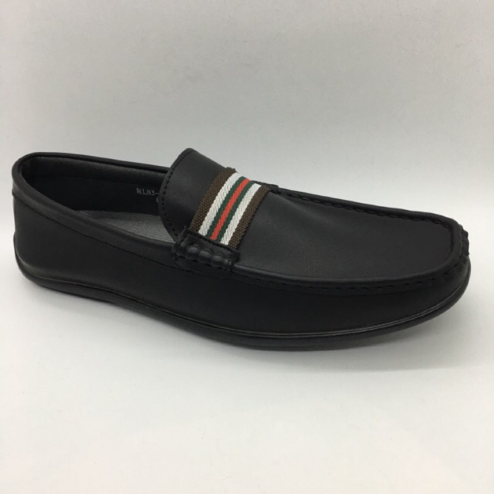 Men Shoes Black Colour Business Casual Loafers Slip On Black. GREEN POINT CLUB Men Shoes Black Colour Business Casual Loafers Slip On Black. GREEN POINT CLUB