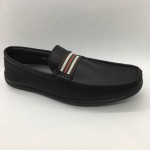 Men Shoes Black Colour Business Casual Loafers Slip On Black. GREEN POINT CLUB