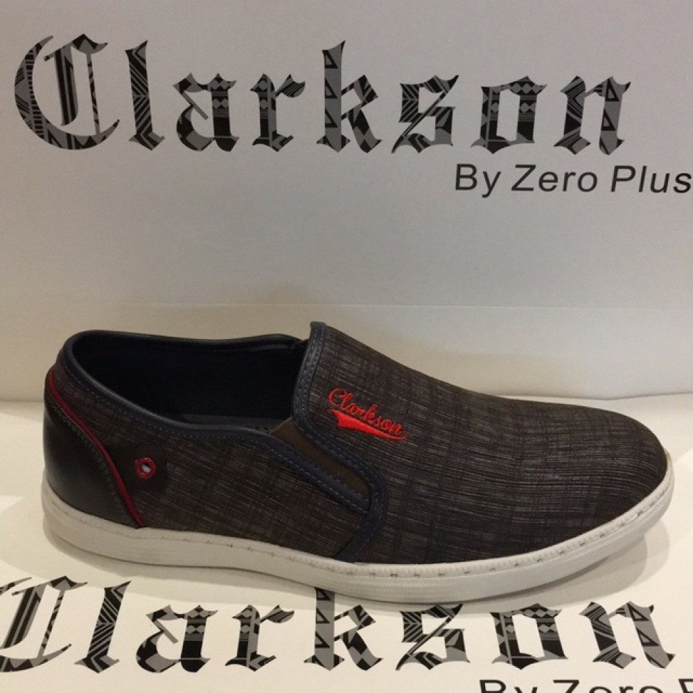 Men Shoes Coffee Brown Color Casual Lifestyles Slip on Textile Shoes. CLARKSON