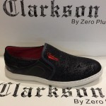 Men Shoes Shiny Black Color Casual Lifestyles Slip on Textile Shoes. CLARKSON