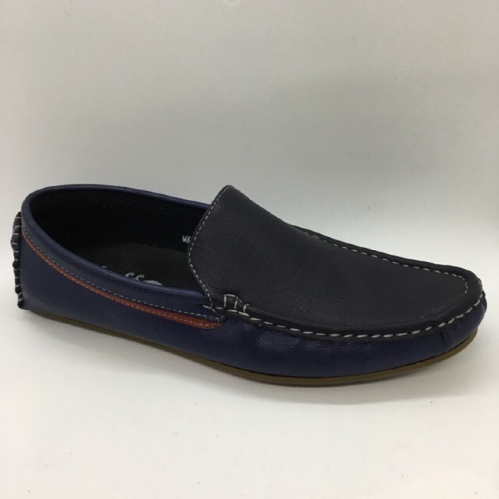 Men Shoes Blue Red Color Lifestyles Casual Loafers Slip On with Buckle. JEFF