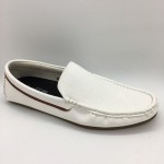 Men Shoes White Red Color Lifestyles Casual Loafers Slip On with Buckle. JEFF