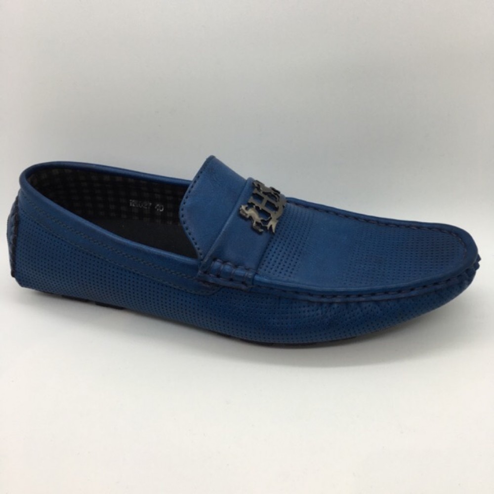 blue casual loafers