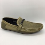 Men Shoes Khaki Brown Color Lifestyles Casual Loafers Slip On with Buckle. JEFF